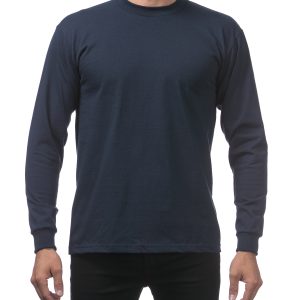 Heavyweight Cotton Long Sleeve Crew Neck T-Shirt